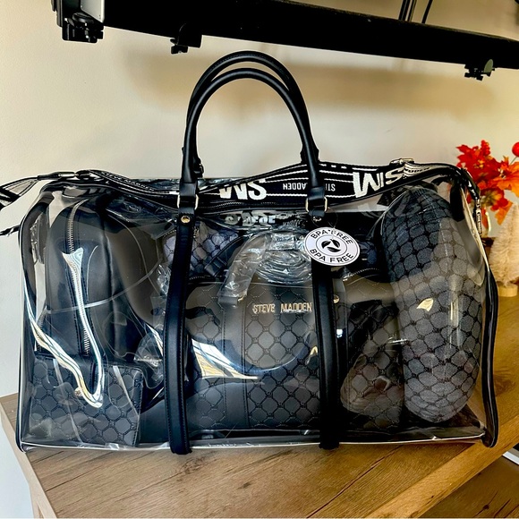 Steve Madden Bags Steve Madden Black 6 Piece Set Duffle Crossbody